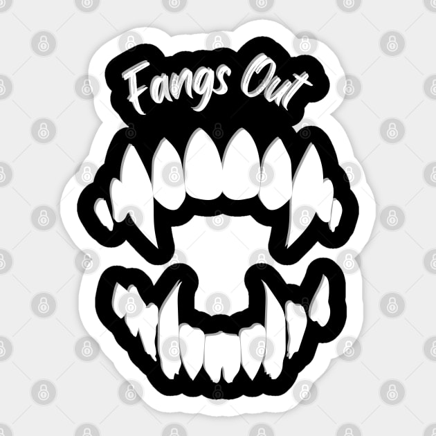 Fangs Out Sticker by Necropolis by Night